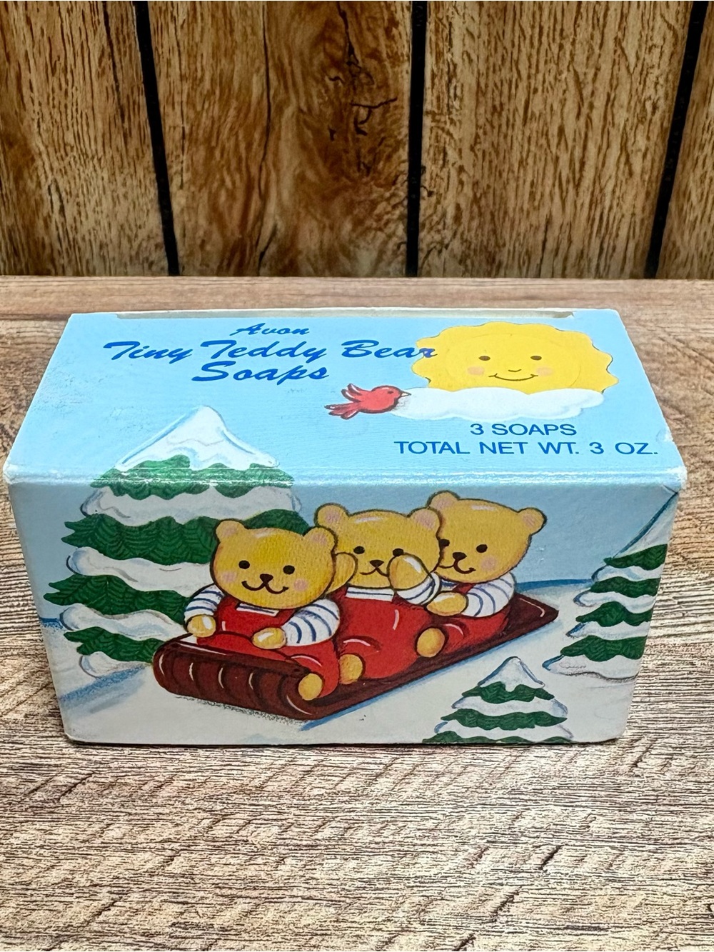 Vintage 1988 Avon Tiny Teddy Bear Soaps - Set of 3 - New in Original Box